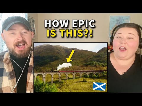 Americans React to Jacobite Steam Train Through the Scottish Highlands
