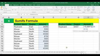 SUMIFS FORMULA IN EXCEL