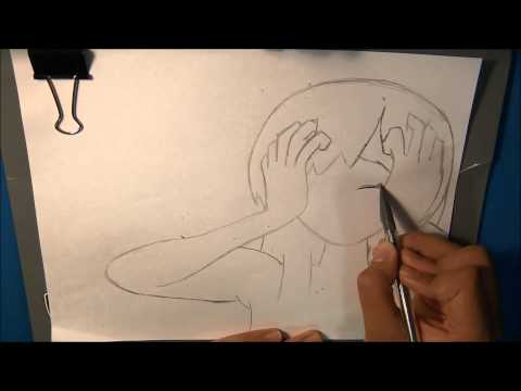 Drawing Sketch | Crying Anime Girl - YouTube