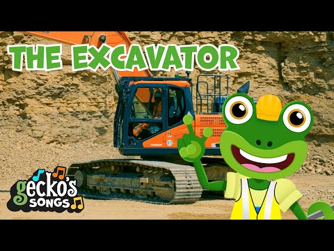 Gecko Helps Eric the Excavator Change Tools! 🛠️ | Gecko's Garage | Nursery Rhymes for Kids