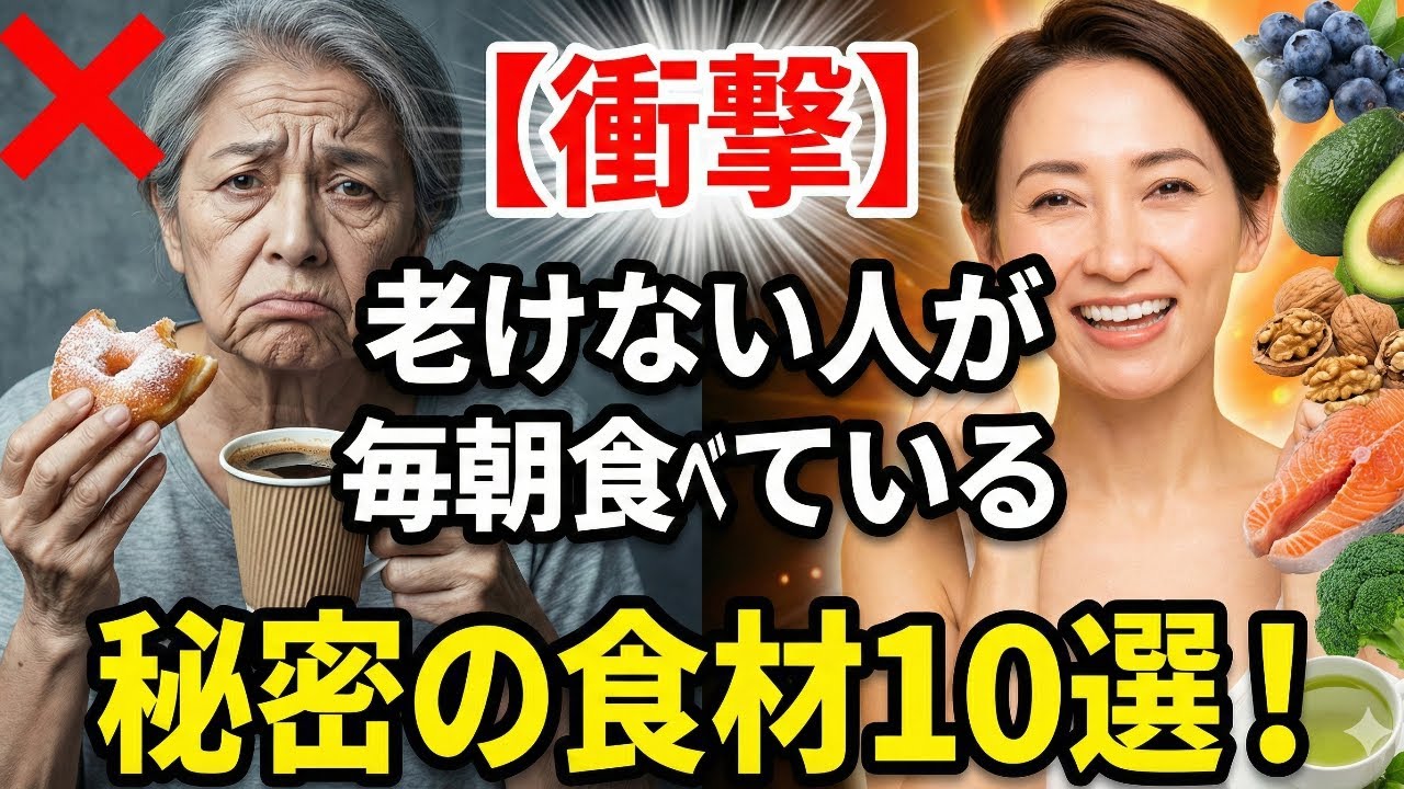 老けない人が毎朝食べている秘密の食材!9割が知らない?食べ物の雑学#雑学 #食べ物 #健康 #健康豆知識 #栄養 #毎日 #老化防止