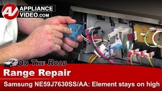 Samsung Stove Repair - Surface Element Stays On High - Right Front Infinite Switch