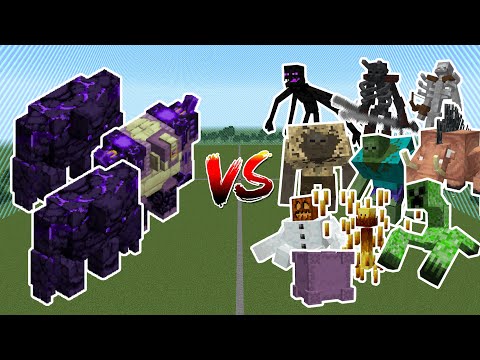 MUTANT MOBS TEAM VS END BOSSES - MINECRAFT MOB BATTLE