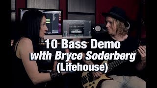 Video thumbnail for 10 Bass Demo! Bryce (Lifehouse) plays ALL my basses by Nicki Tedesco