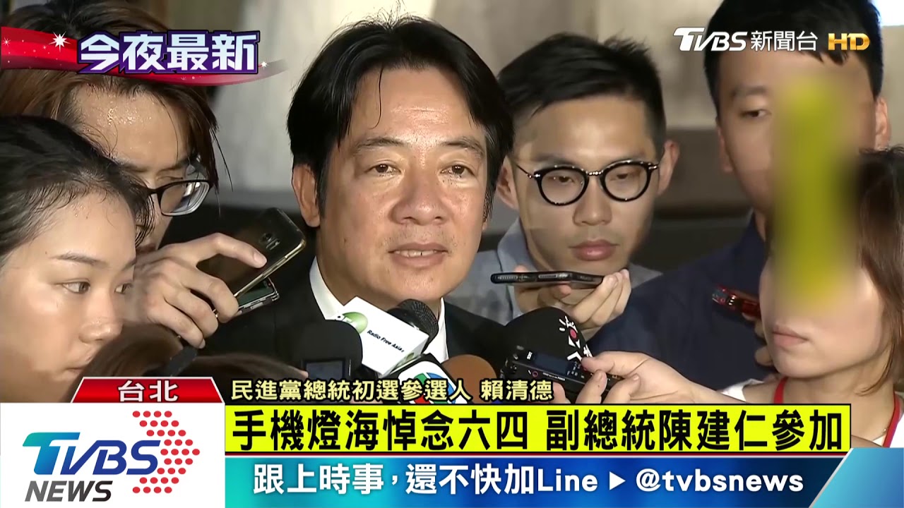 擠滿六個足球場 港18萬人燭光紀念六四