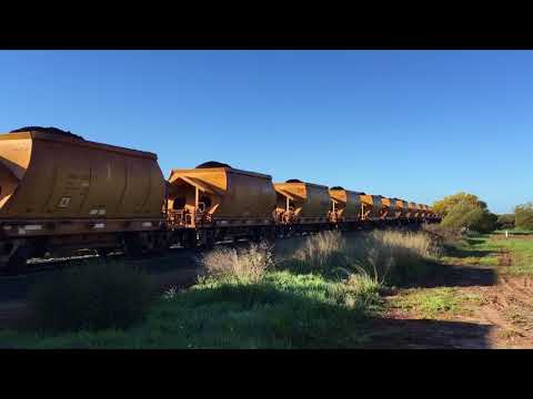 Australian Trains 77 - Rare 3 P class locos long end leading on an iron ore train