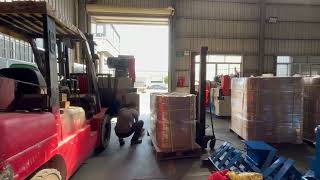 Packaging machinery and grinding wheels shipped together