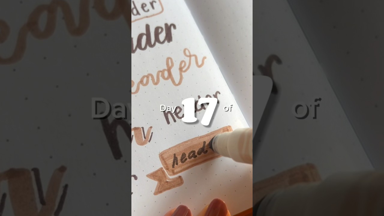Cute and simple fonts ✨ day 17 of 30 #handlettering #font #journal
