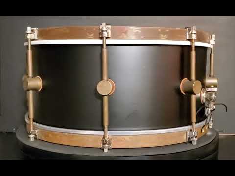 A&F Drum Co. Club Maple 6.5"x14" Snare Drum - Steam Bent Single Ply Maple Matte Black VIDEO !!! image 10