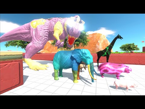 ESCAPE FROM THANOS T REX - Animal Revolt Battle Simulator