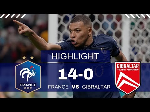 FRANCE VS GIBRALTAR 14-0 | UEFA EUROPEAN QUALIFIERS | EURO 2024 | MBAPPE HATTRICK | BICYCLE GOAL |