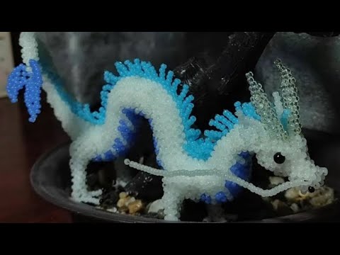 Туториал на амигуруми китайского дракона из бисера  8 часть