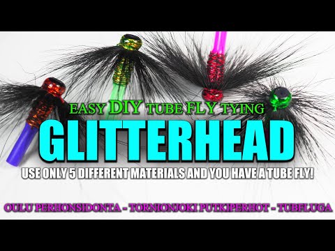 Easy GlitterHead Tube Fly - Putkiperhon sidonta MiniBugiin (English subtitles - Tubfluga - Tubeflue)