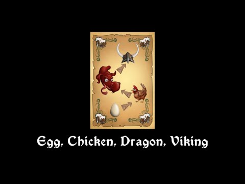 Drinking Viking - mini-game Egg, chicken, dragon, Viking