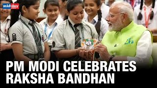 Raksha Bandhan 2024: School Kids tie Rakhi to PM Modi
