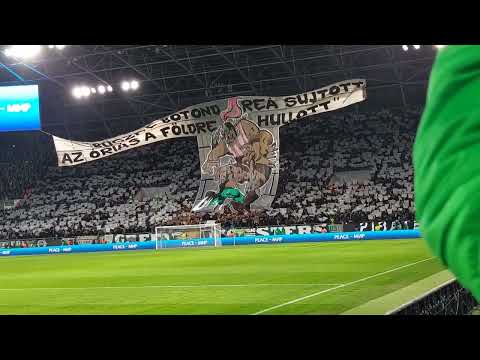 Ferencvarosi fans (Green Monsters) against Olympiacos (Gate 7) Europa Conference League 2024