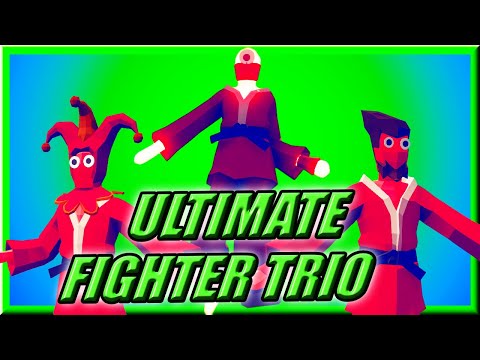 Ultimate Fighter Trio! The Master, The Kicker & The Puncher vs Every Unit + zombie TABS MOD GAMEPLAY