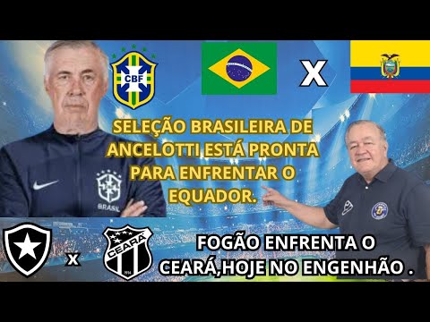 AMANHÃ TEM BRASIL X EQUADOR EM GUAYAQUIL, E O FOGÃO RECEBE O CEARÁ HOJE NO ENGENHÃO, VC CURTE AQUI