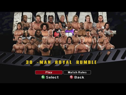 WWE SMACKDOWN! VS. RAW 2008: 30-MAN ROYAL RUMBLE MATCH I GAMEPLAY I GAMES HD