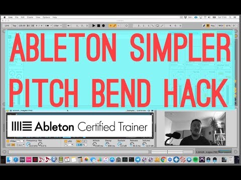 Ableton Simpler Pitch Bend Amount Hack (workaround)