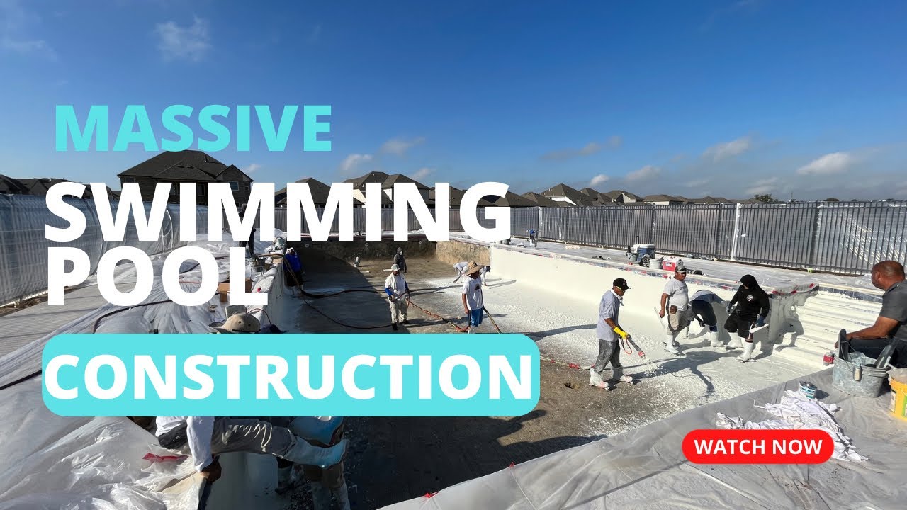 MASSIVE Pool Plaster Construction Timelapse