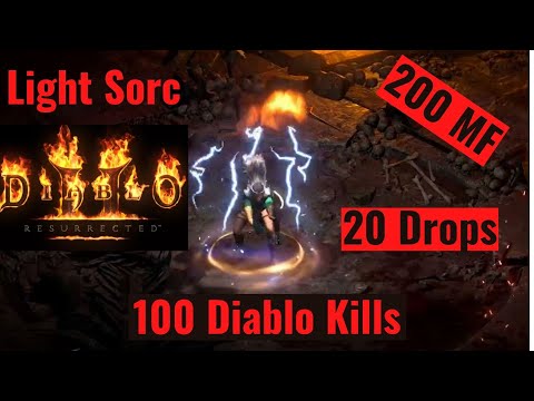 Diablo 2 Resurrected. D2R Online 100 Diablo Runs With Budget Light Sorceress