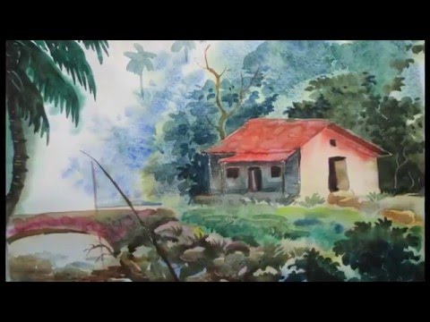 How to Draw a House Landscape in Watercolor | Episode-2 Video