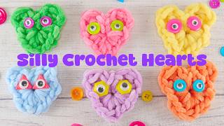 Silly CROCHET VALENTINE Hearts (Perfect Valentine's Day DIY!)