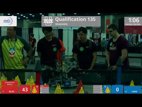 2018 VEXU Innovate Q135 - BLRS vs UMN - 75 to 21
