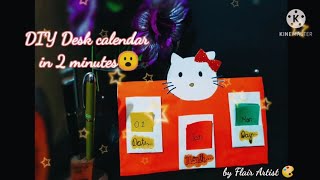 DIY desk calender 📅 in just 2 minutes 😮 ...by Flair Artist 🎨..#flairartist