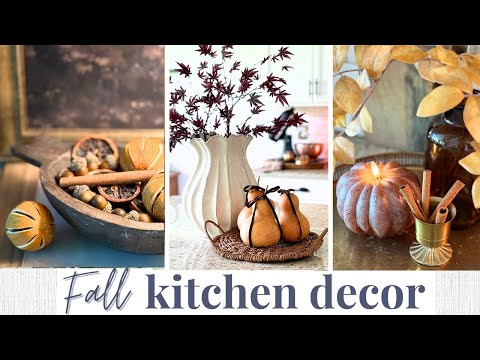 FALL KITCHEN DECORATING IDEAS 🍁 NEW FALL COFFEE BAR | DECORATE WITH ME FALL 2025