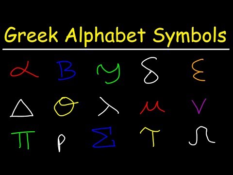 Greek Alphabet Symbols List - College Math, Chemistry, & Physics Video