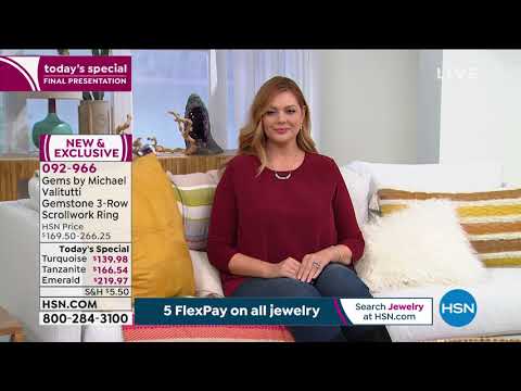 Gems by Michael Valitutti Tanzanite ThreeRow Scrollwork ...