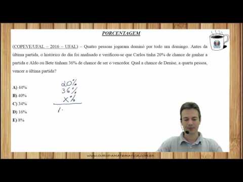 E0227 - COPEVE/UFAL - 2016 - UFAL - PORCENTAGEM (www.gurudamatematica.com.br)