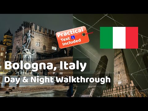 Bologna Italy Walking Tour Day and Night Guide with info