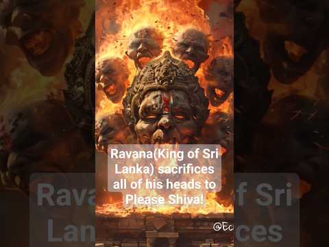 Ravana, King of Lanka sacrifices all of his head to please Lord Shiva. #ramayan #mythology #shiva