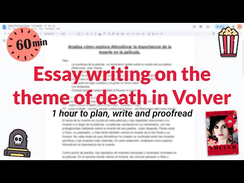Watch me write an A-Level Spanish essay (theme of death in Volver)