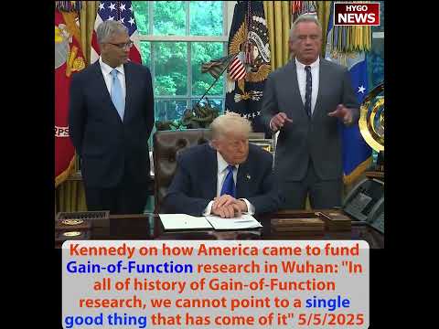 Trump Signs EO Banning Gain-of-Function Research Funding in China and Iran; Kennedy: 'Not a Single Good Thing Has Come of It'