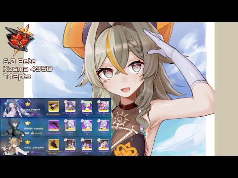 [6.0 HI3-Beta] EX Abyss: Red Lotus (435D) - Kosma (Qua+) 742pts | Summer Vill-V