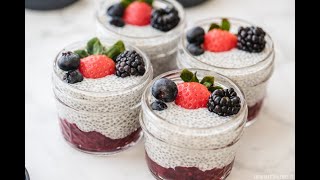 Chia Seed Pudding with Berry Compote