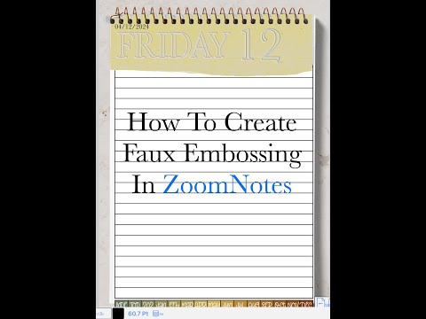 How To Create Faux Embossing Using ZoomNotes