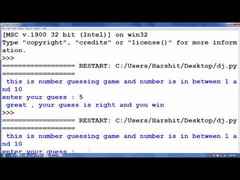 Python tutorial in Hindi 21 Little modification in game While loop basic concept
