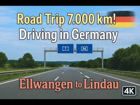 Driving in Germany 🇩🇪 | Ellwangen to Lindau (4K Real Time Road Trip)