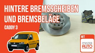 Youtube thumbnail of video "Wie Caddy 3 Bremsscheiben hinten, Bremsbeläge hinten wechseln 🚗"