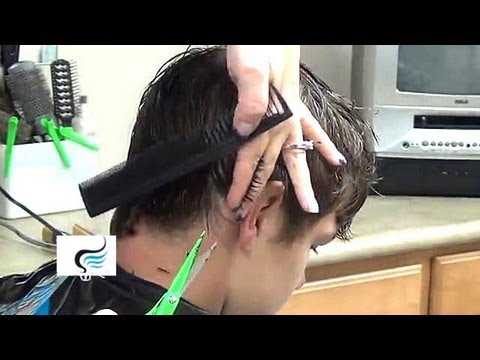 Complete boys long hair cutting and styling technique video thumbnail