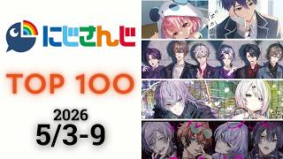 【2026/5/3-9】にじさんじ 歌ってみた&オリジナルソング 週間再生数ランキング TOP 100 + 新曲