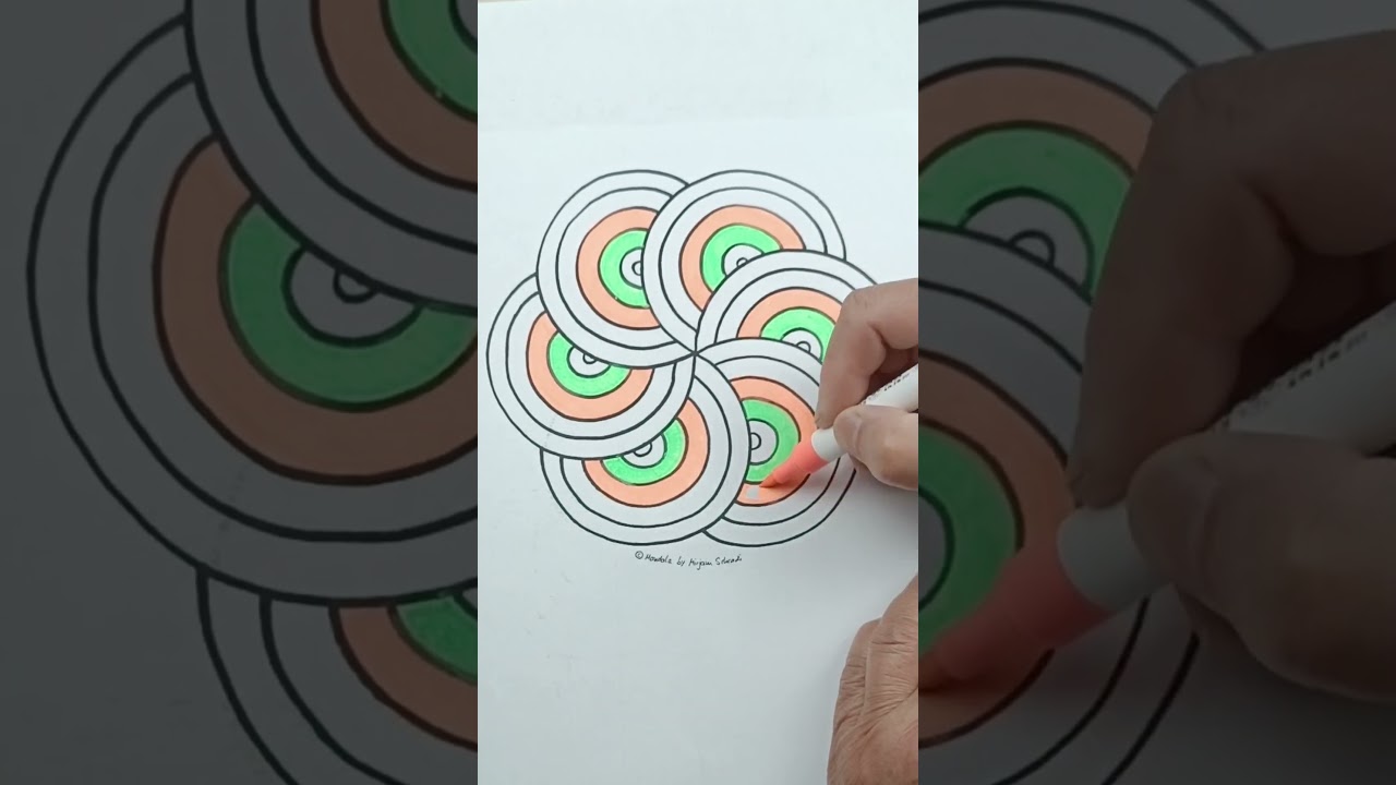 A Soothing Mandala Coloring Page💮✨🎨#Asmr #Drawing #Coloring #Art #Satisfying #Shorts
