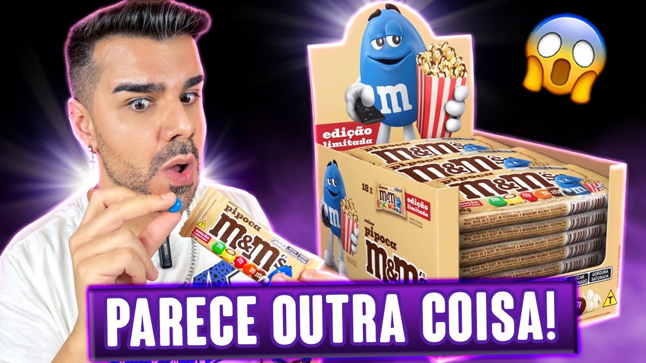 PROVANDO O NOVO M&M'S SABOR PIPOCA “EDIÇÃO LIMITADA”! - Titi Fabri