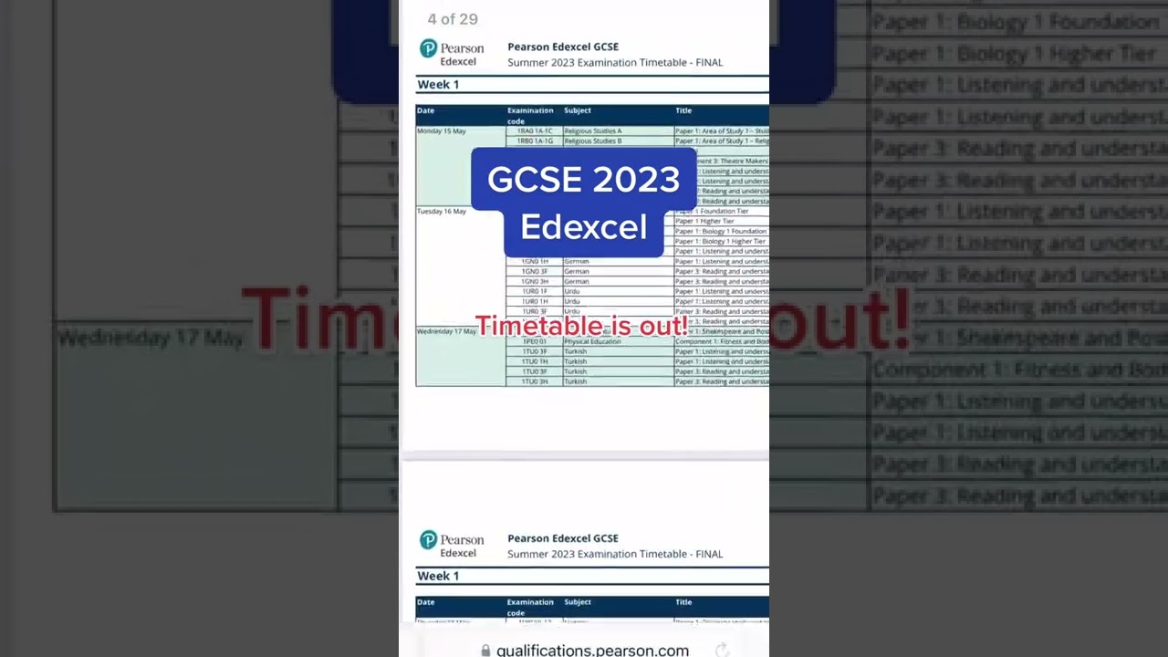 GCSE 2023 summer exams timetable has been published. Subscribe for updates - link in the comments!