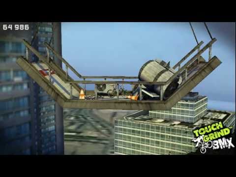 【Touchgrind BMX】Do a flip, a frontspin, 2 tailwhips and 2 barspins when jumping off... [Skyline]